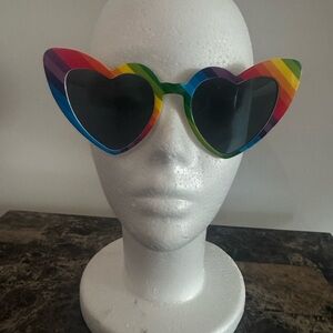 Rainbow Heart-Shaped Sunglasses